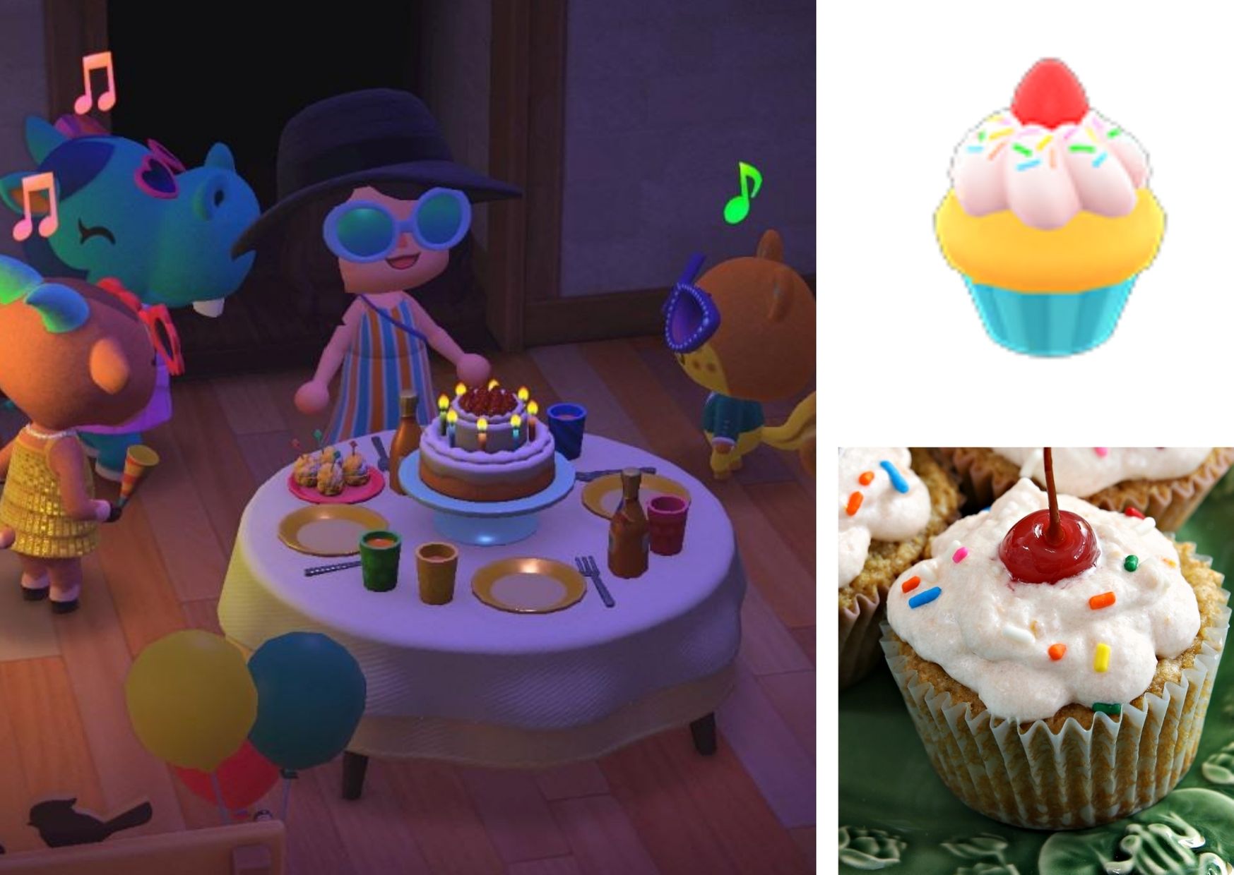 Animal Crossing | New Horizons Birthday Cupcakes - The Gluttonous Geek